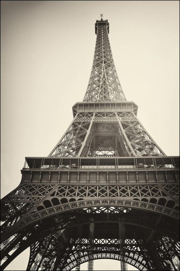 Eiffel tower II Black & White - 50x70 cm Poster