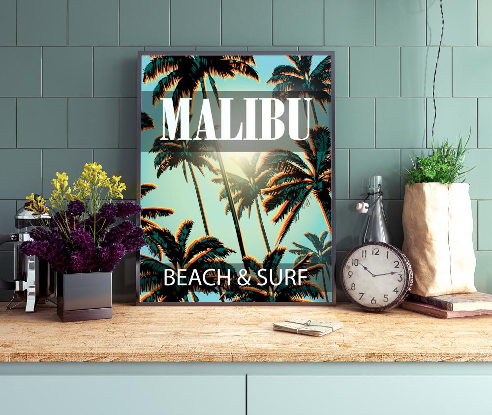 Malibu 50x70 cm Poster