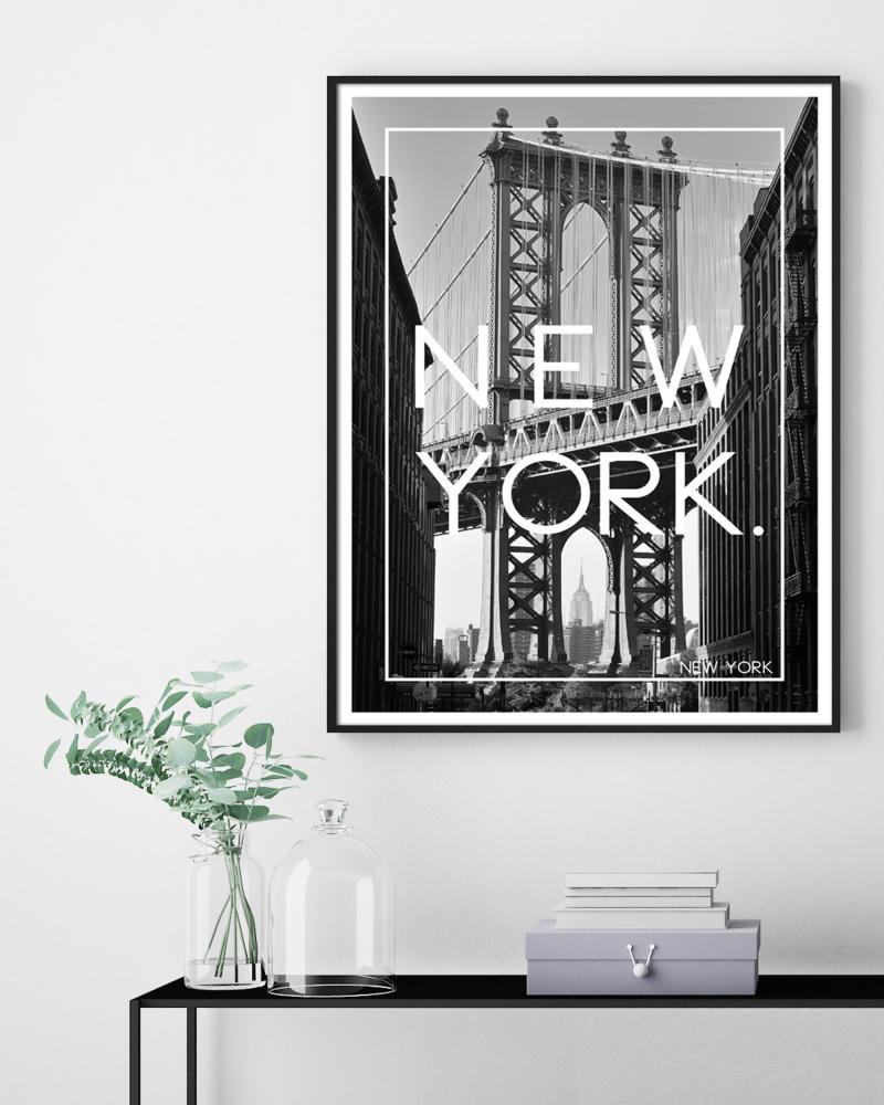 New York Black & White - 50x70 cm Poster