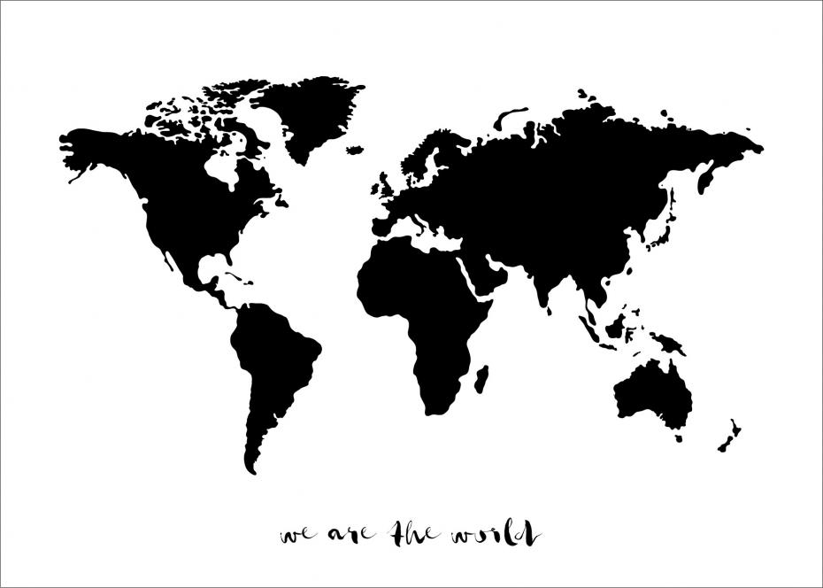 We are the world - Svart Poster