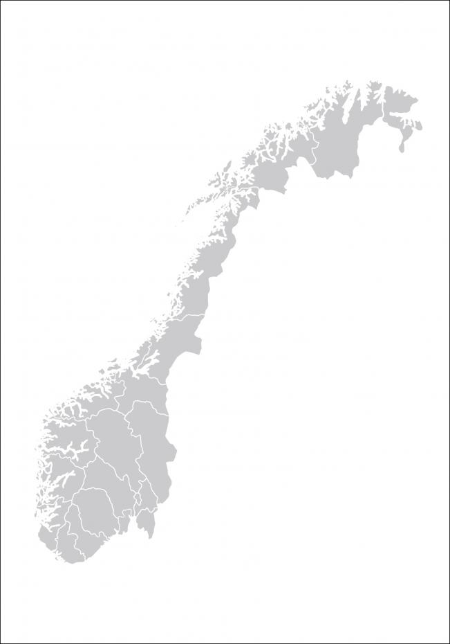 Karta - Norge - Gr Poster