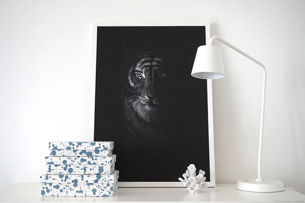 Per Svanstrm - Tiger in the dark 50x70 cm Poster