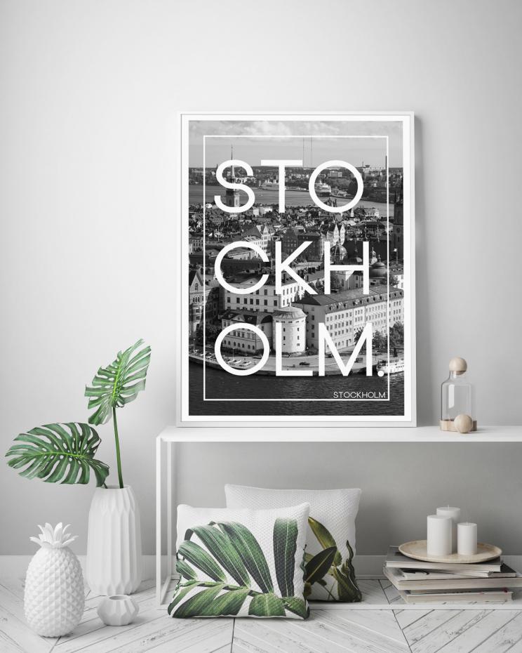 Stockholm II Black & White Poster