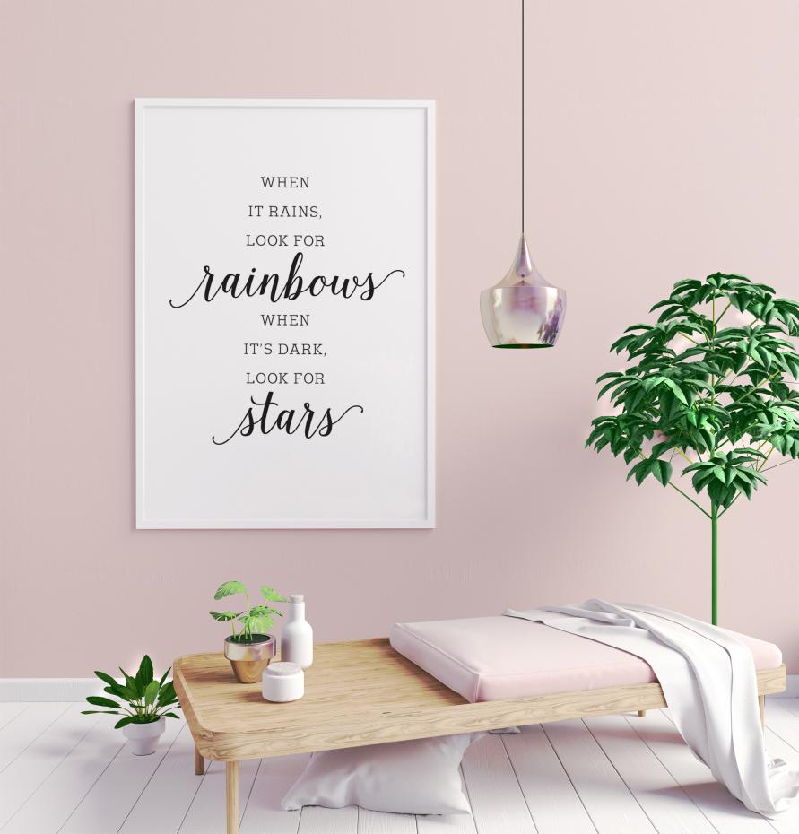 When it rains, look for rainbows Poster