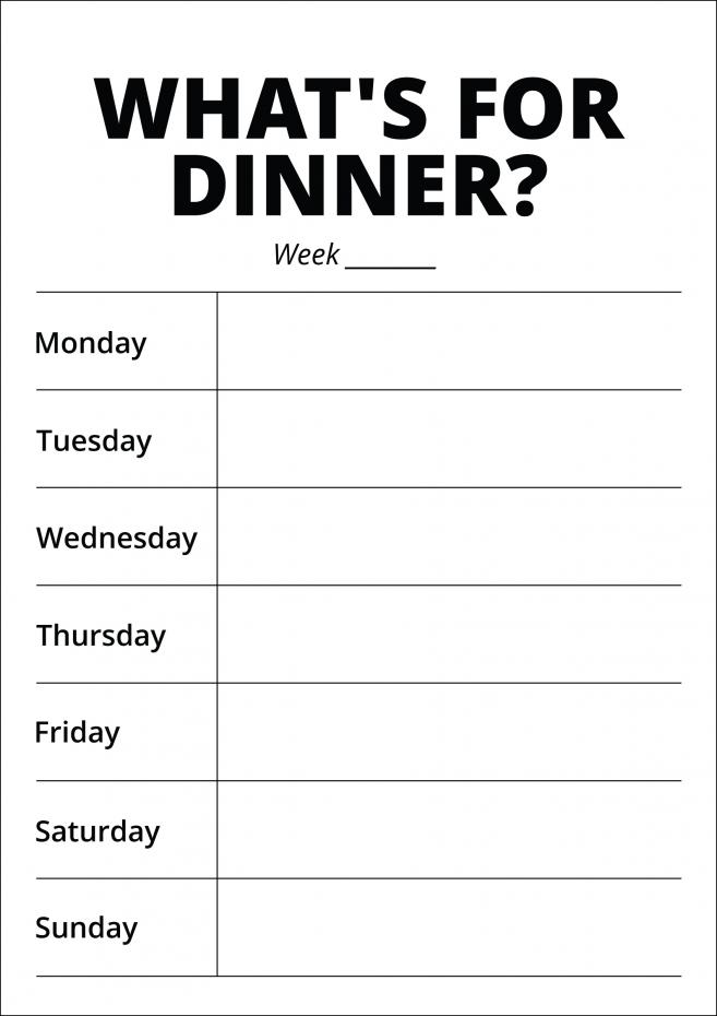 Whats For Dinner II - White Poster