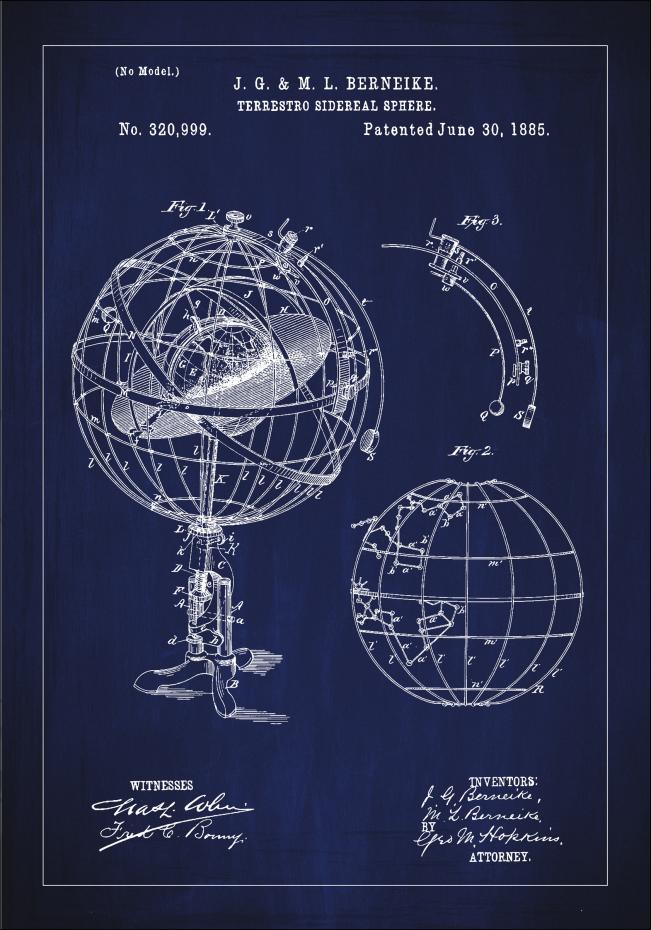 Patentritning - Astronomisk modell - Bl Poster
