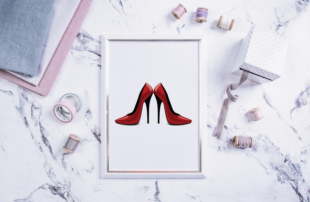 Red shoes 30x40 cm Poster