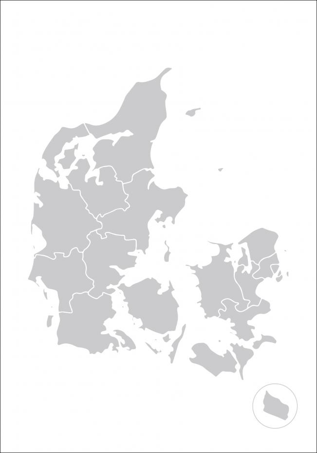 Karta - Danmark - Gr Poster