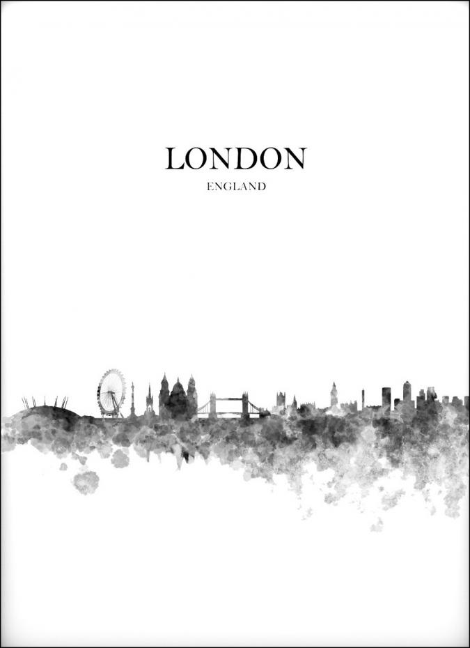 London Black & White Poster
