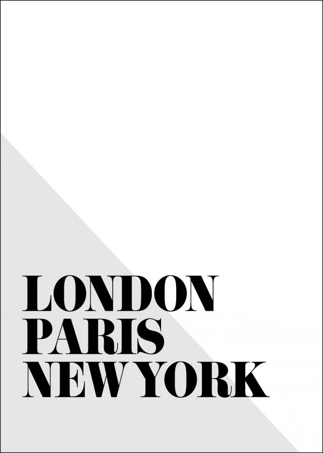 London - Paris - New York Poster