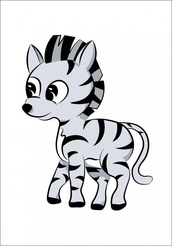 Vrldens Djur Zebra Poster