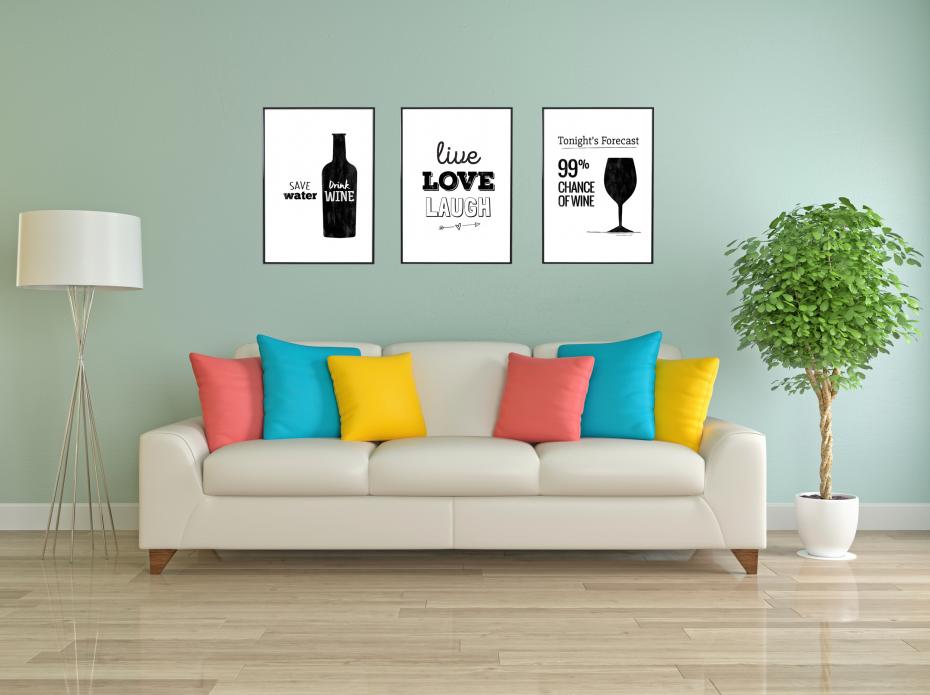 Tonights Forecast 99% Chance of Wine Poster