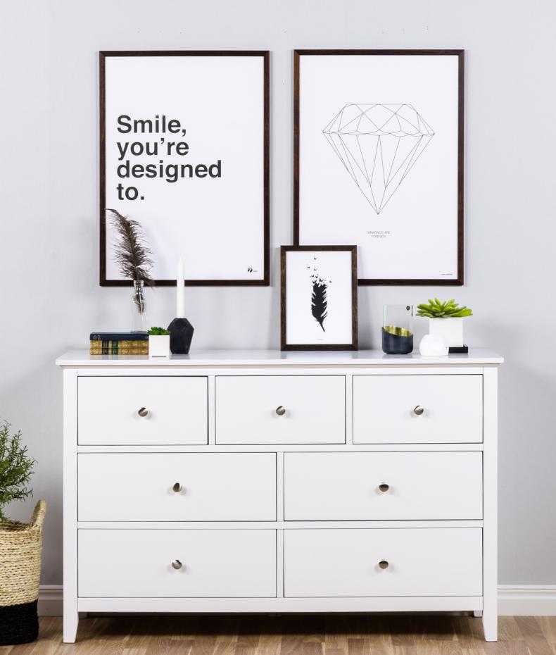 Smile, You're Designed To Svartvit Poster