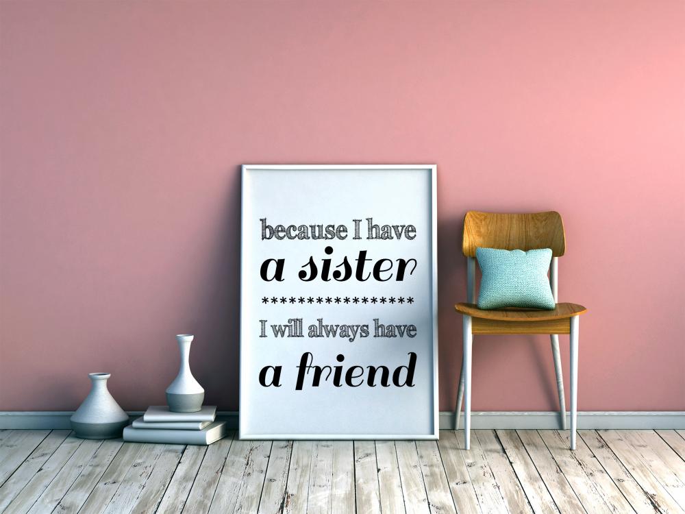 Because i have a sister - Svart Poster