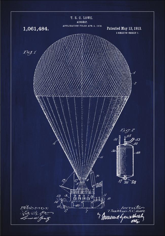 Patentritning - Luftskepp - Bl Poster