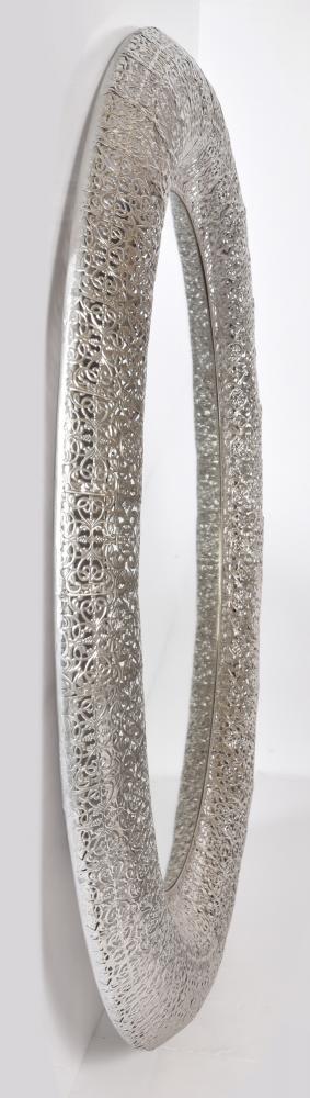 Spegel Rund Marrakesh Silver 78 cm