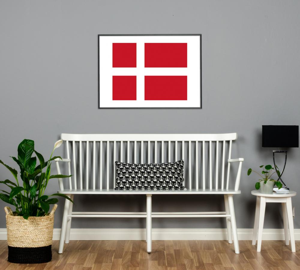 Flagga - Danmark Poster