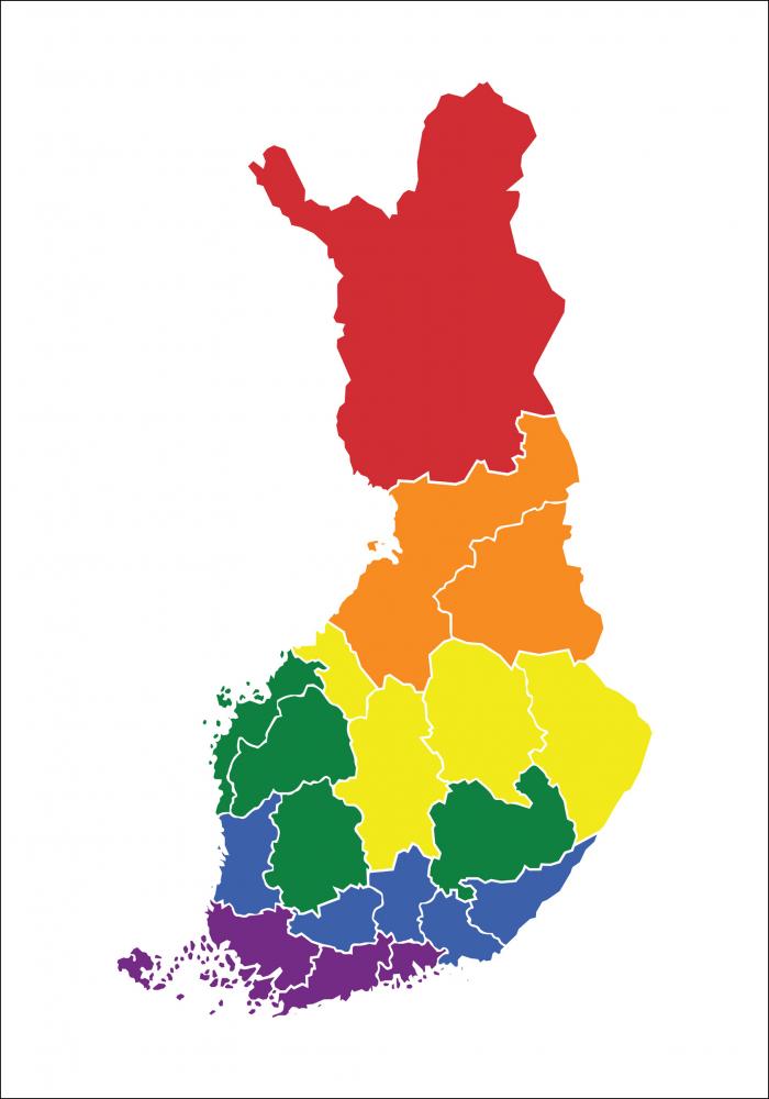 Karta - Finland - Pride Poster