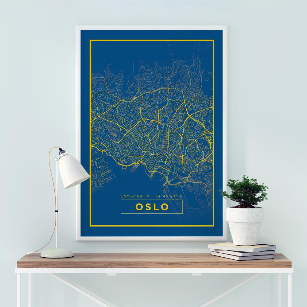 Karta - Oslo - Bl Poster