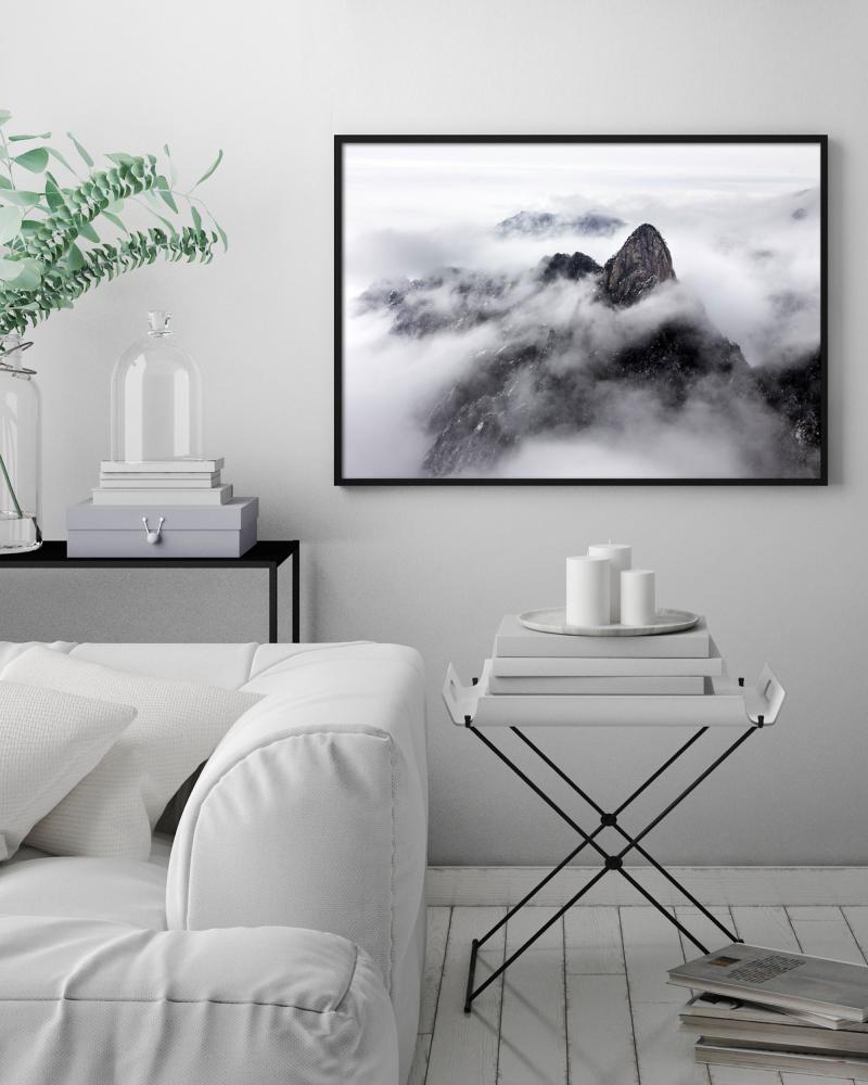 Mountain Black & White - 50x70 cm Poster