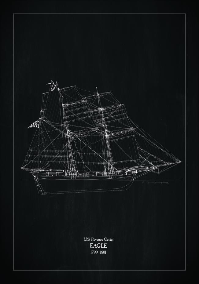 Griffeltavla - Fartyg - USRC Eagle Poster