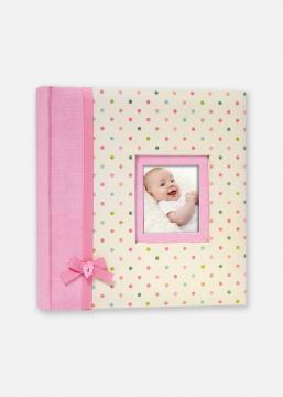 Rosa babyalbum med egen bild p framsidan - Perfekt doppresent