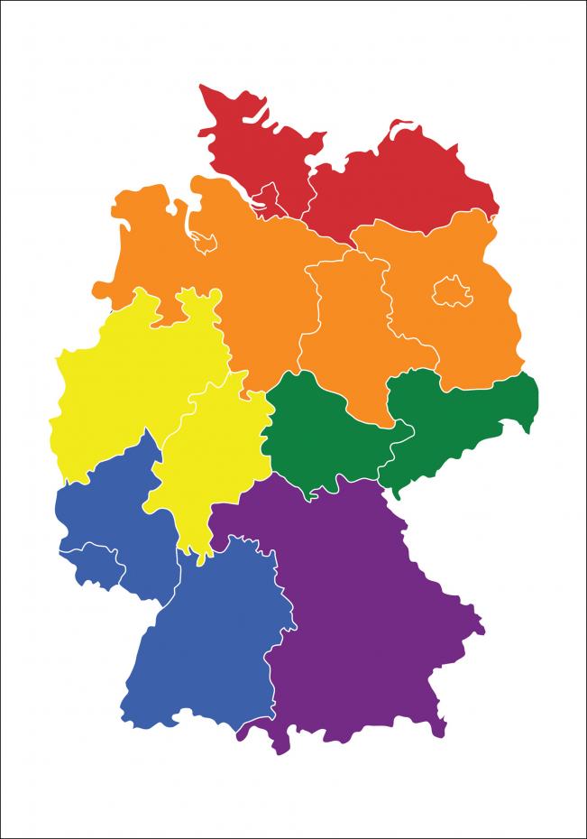 Karta - Tyskland - Pride Poster