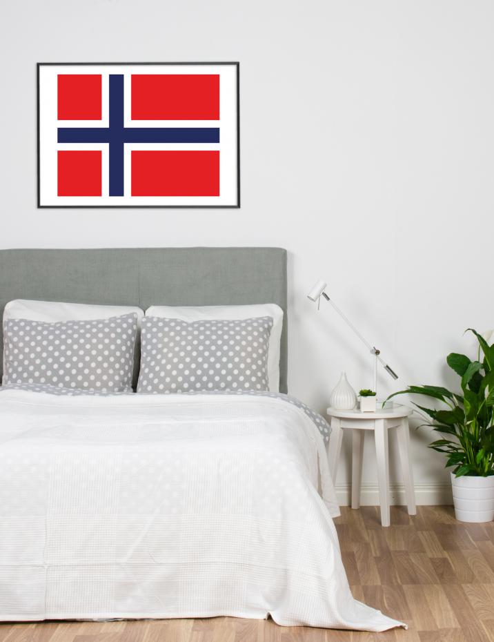Flagga - Norge Poster
