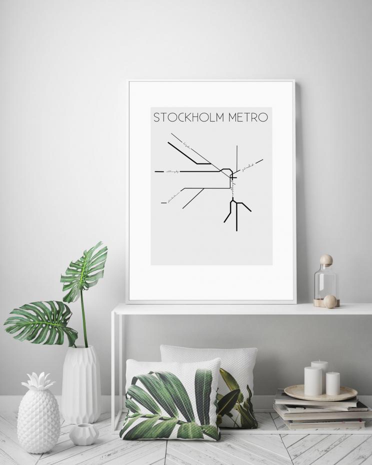 Stockholm Metro - 50x70 cm Poster
