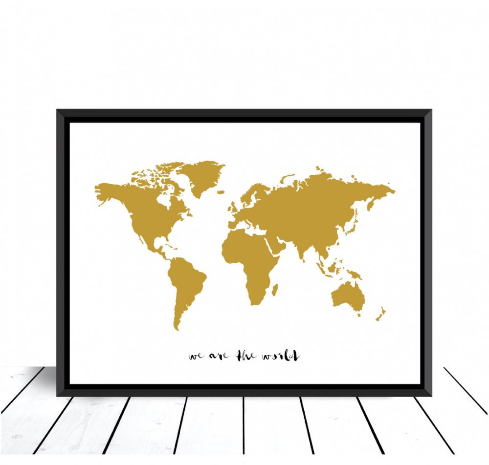 We are the world - Guld Poster