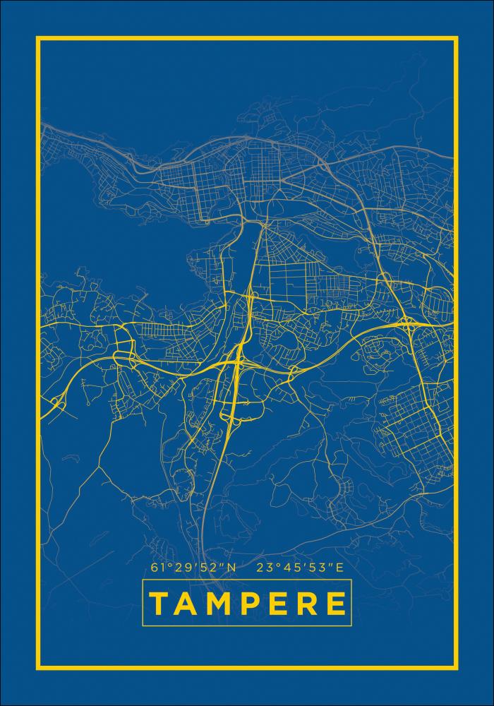 Karta - Tampere - Bl Poster