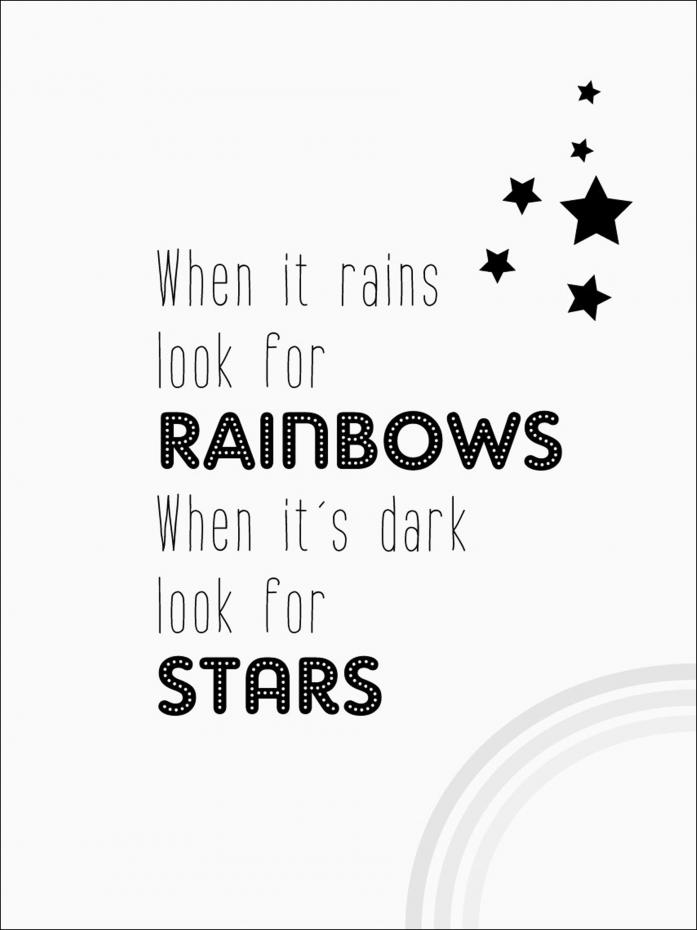 Rainbow and stars - Gr Poster