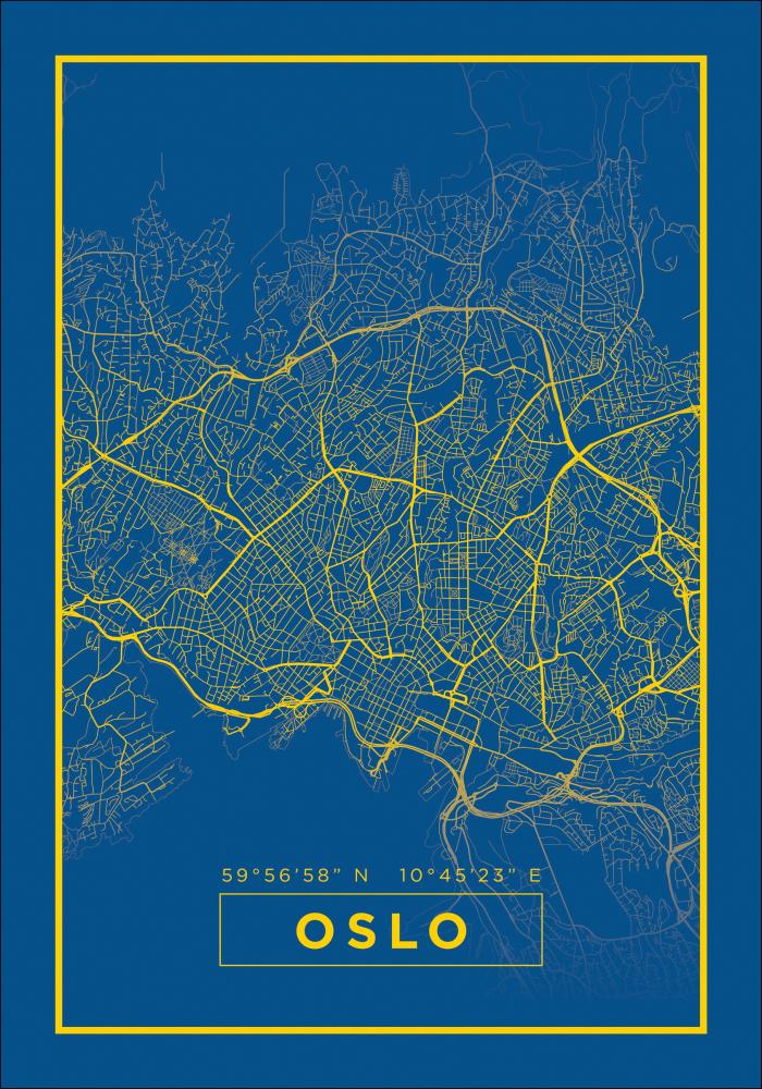 Karta - Oslo - Bl Poster