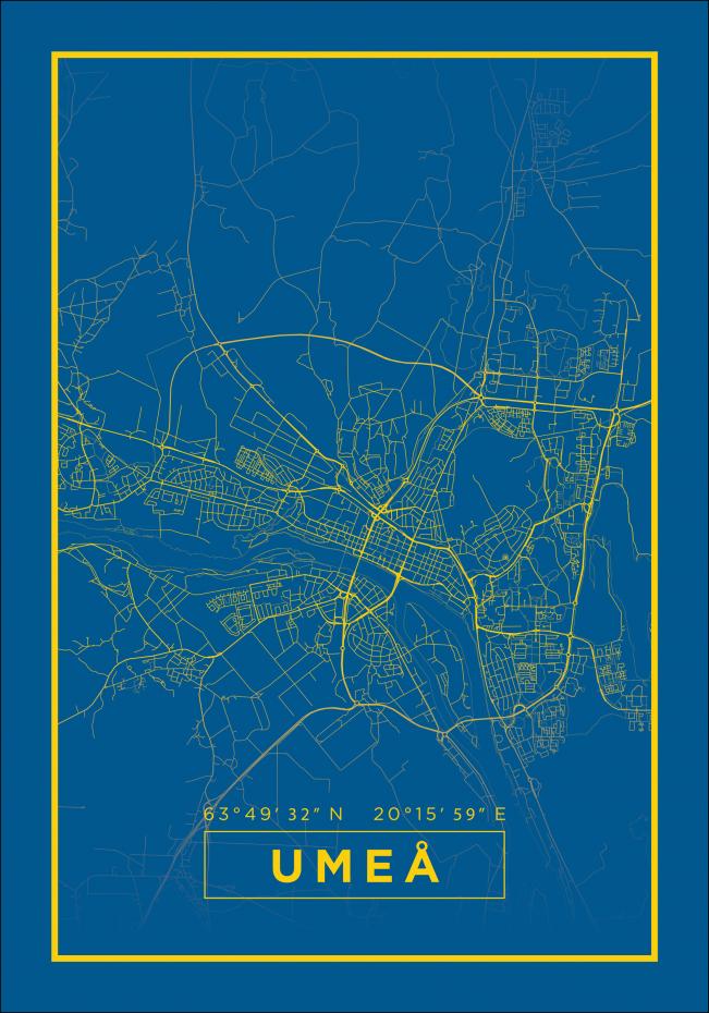 Karta - Ume - Bl Poster