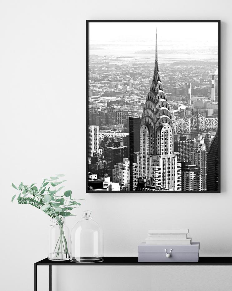 Skyline II Black & White - 50x70 cm Poster