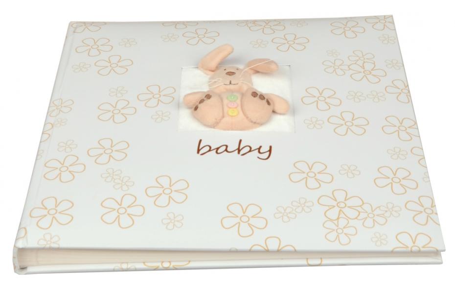 Plush babyalbum - 32x32 cm (50 Vita sidor / 25 blad)