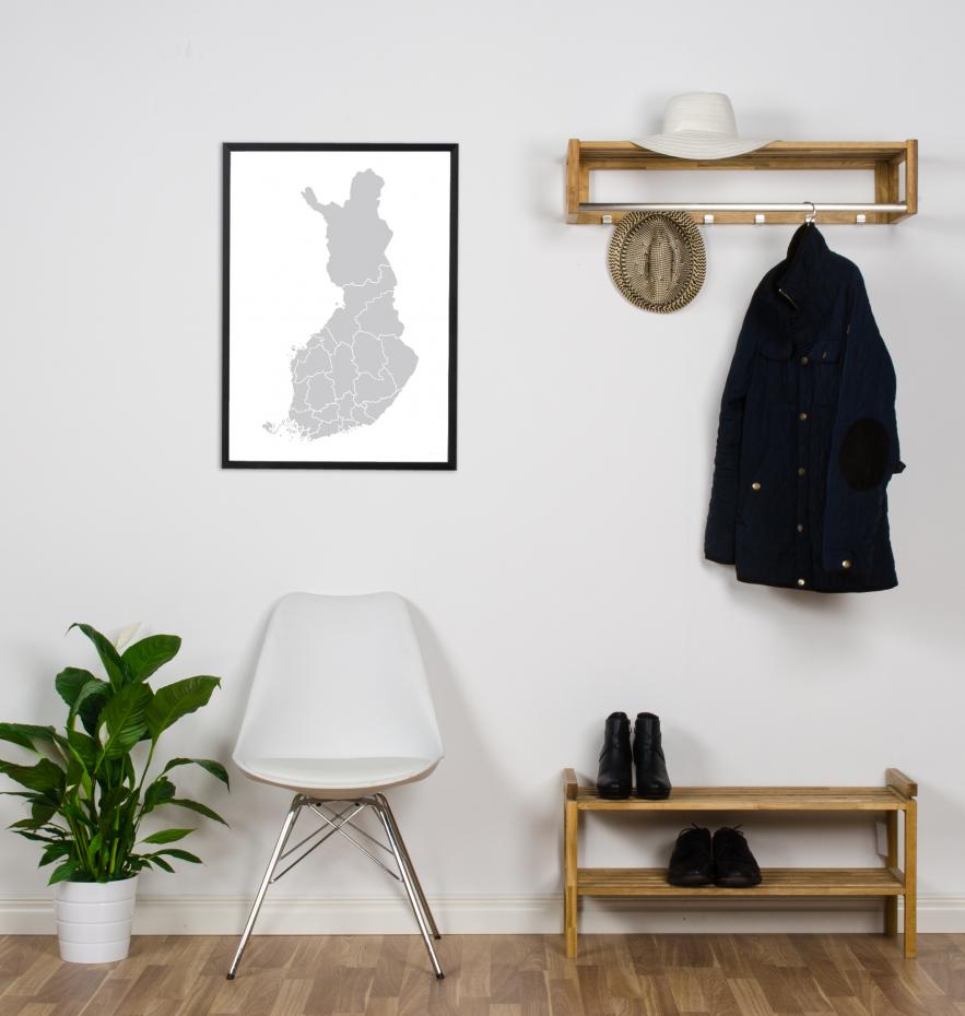 Karta - Finland - Gr Poster