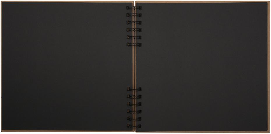 Travel Spiralalbum Brun - 25x25 cm (48 svarta sidor / 24 blad)