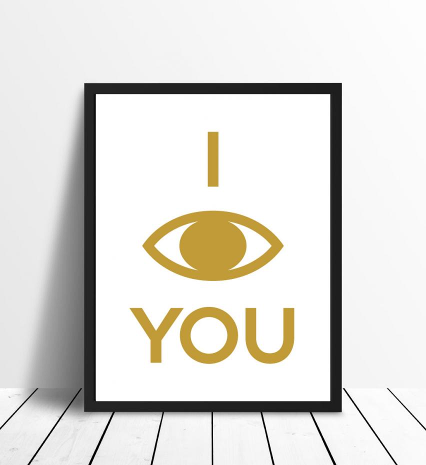 I see you - Guld Poster